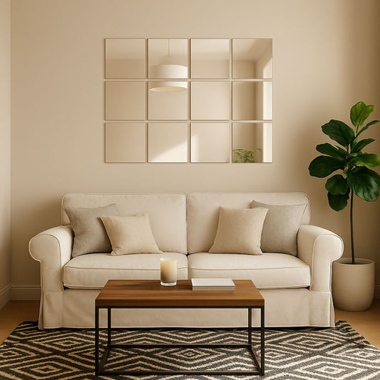 Kit Premium de Espejos Cuadrados Adhesivos (x10) – Transforma tu Hogar con Estilo y Luz + Brinde Exclusivo