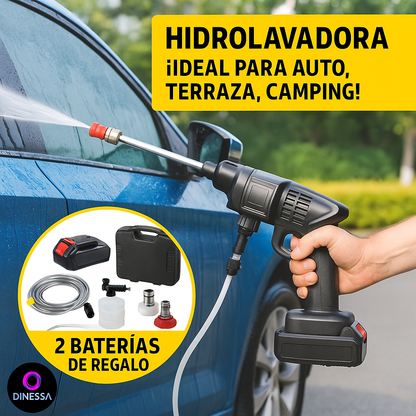PowerJet Max – Hidrolavadora Recargable + 2 Baterías + Mini Aspirador