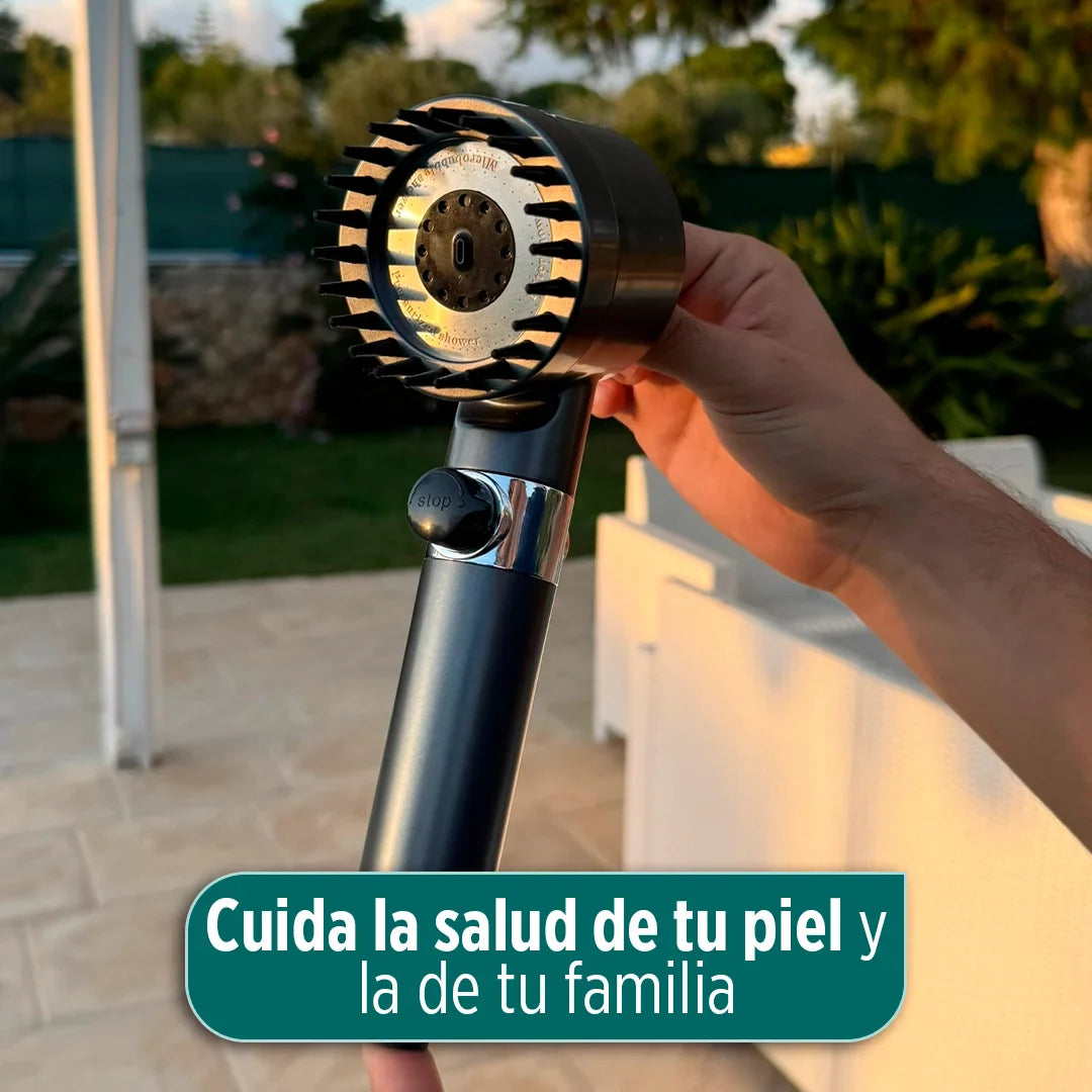 LuxHydra Pro - Transforma tu ducha en un SPA de lujo:  agua purificada, alta presión, 3 modos de chorro