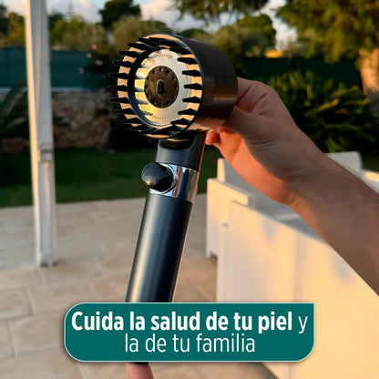 LuxHydra Pro - Transforma tu ducha en un SPA de lujo:  agua purificada, alta presión, 3 modos de chorro