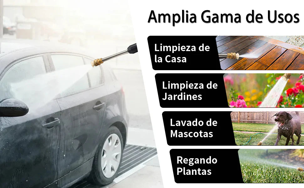 PowerJet Max – Hidrolavadora Recargable + 2 Baterías + Mini Aspirador